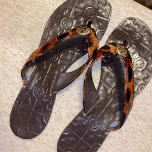 Tory Burch animal print sandals
